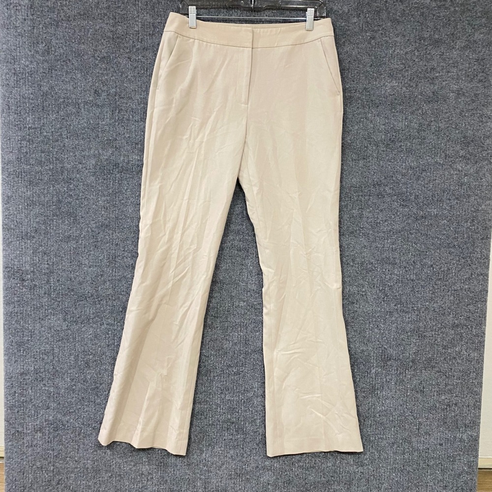 Calvin Klein Womens Beige Straight Leg Dress Pants Tan Office Trousers Size 6